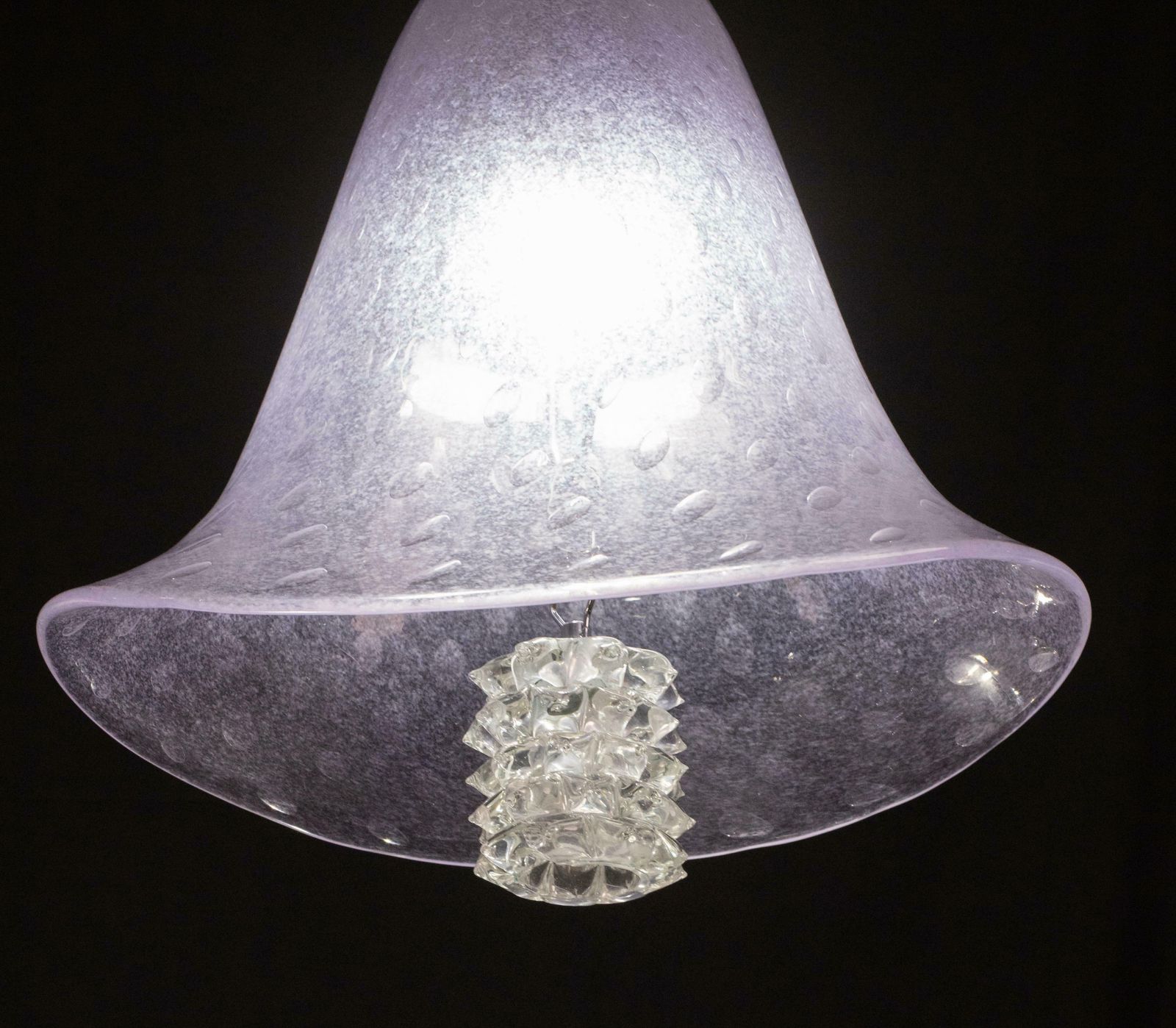 Elegant Barovier E Toso Lantern In Bubble Glass With A Rostrato Glass Element photo vinterior