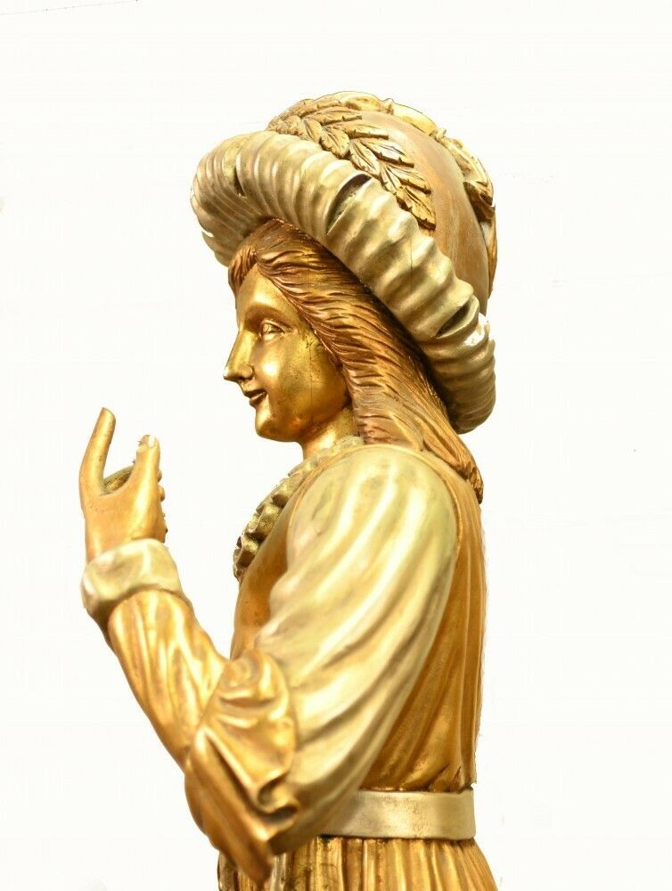 photo for sale Pair Giant Italian Renaissance Page Boy Statues Medieval Fayre