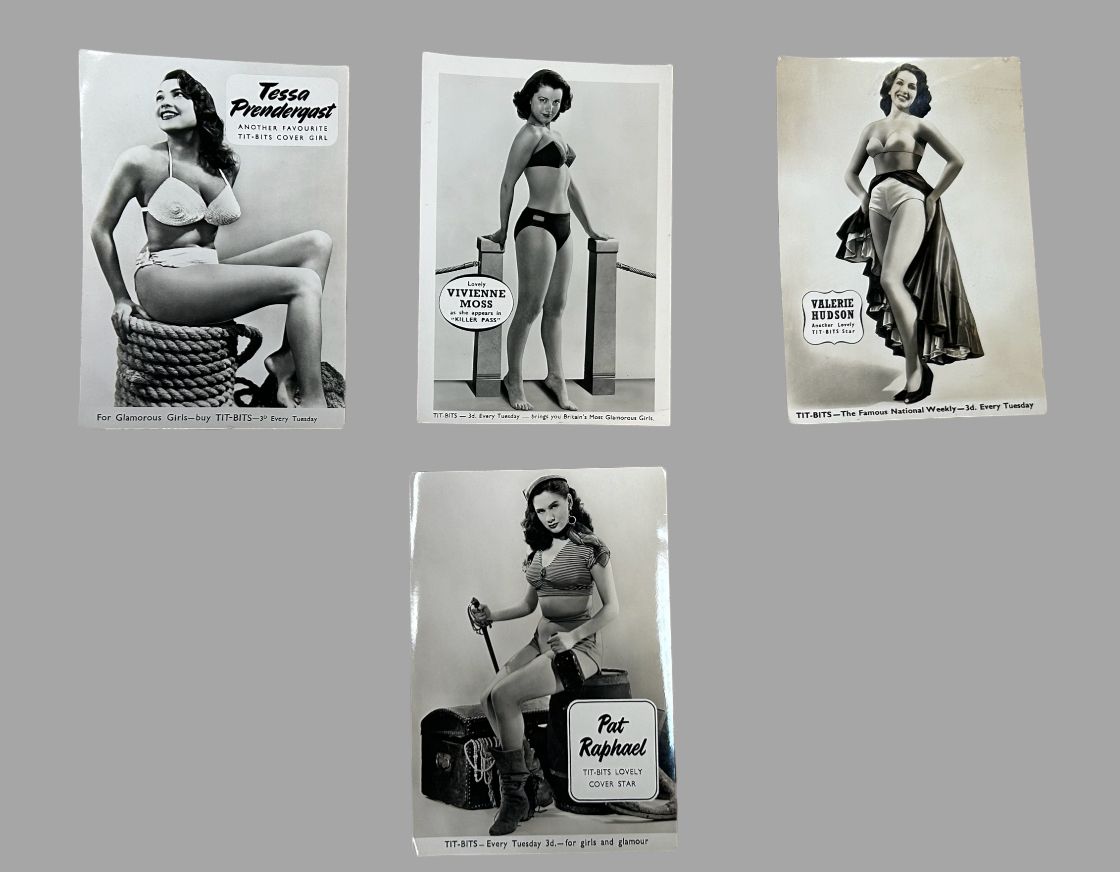 A Set Of Black And White  1960's Pin Ups photo for sale