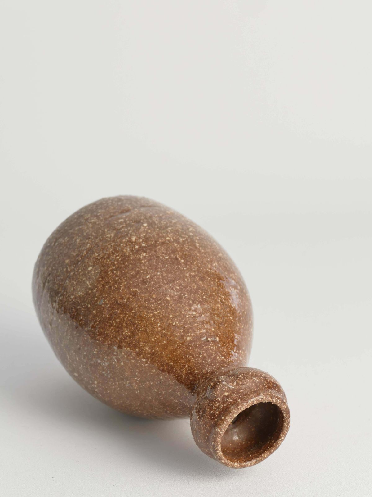 Japanese Shigaraki Inspired Handmade Stoneware Vase With Barnacle Like Texture photo vintage