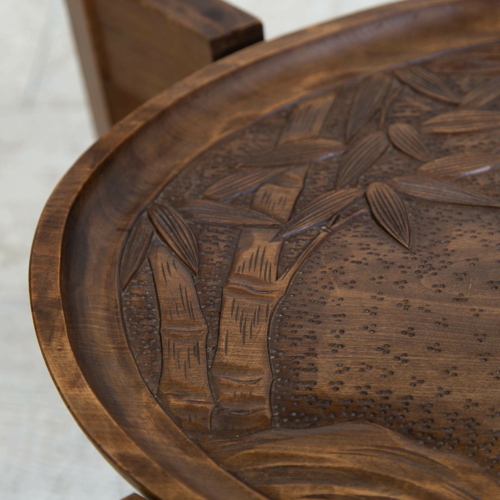 photo furniture Delightful Mid Century Japanese Carved Side Table
