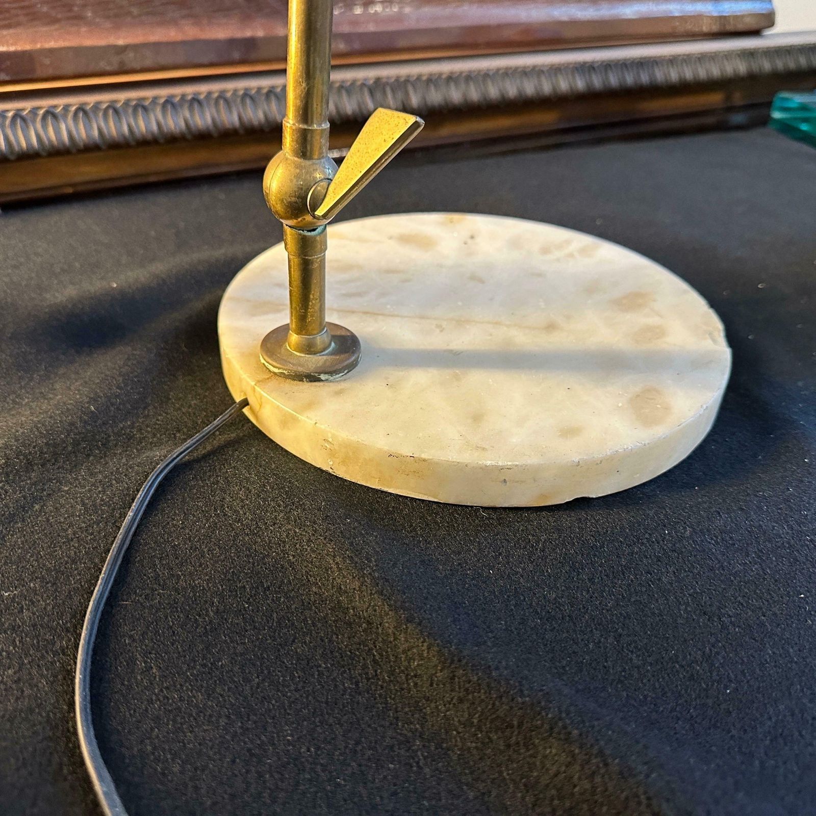 1950 Arredoluce Attributed Mid Century Modern Brass And Marble Italian Desk Lamp photo furniture