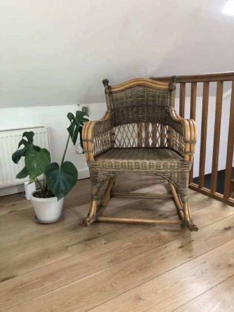 Vintage Rattan Rocking Chair photo for sale