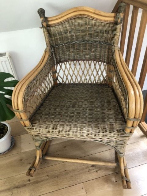 Vintage Rattan Rocking Chair photo Furniture