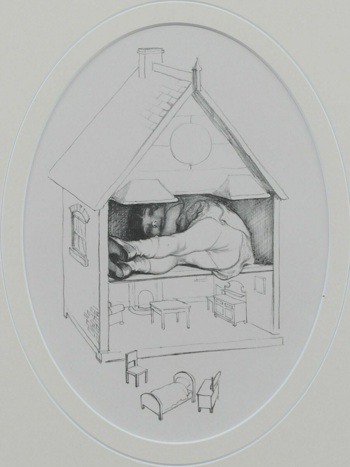 Lithograph By James Henry Dowd. Titled "At Home" photo furniture