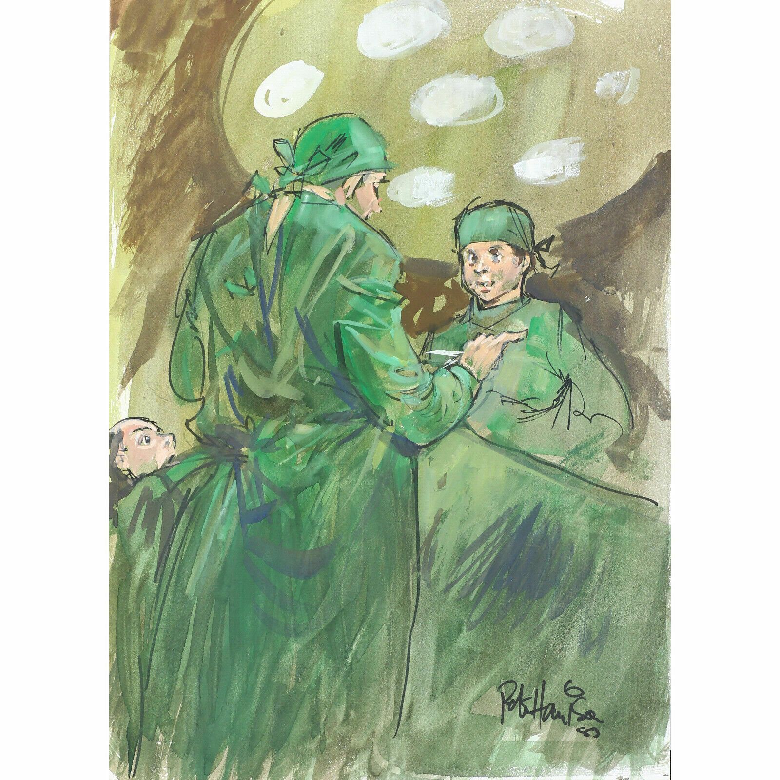 Watercolour And Gouache By Pete Hawser. Titled "Exposed"