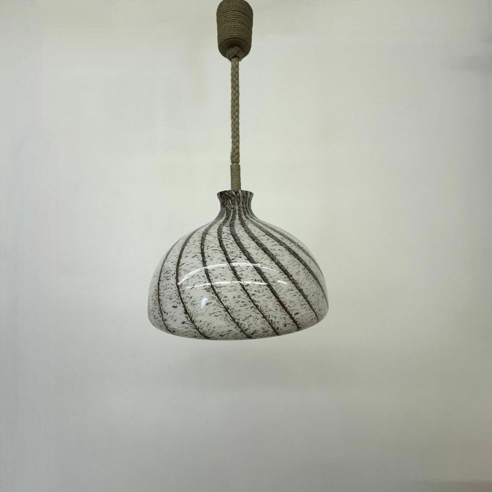 Doria Leuchten Glass Hanging Lamp , 1970s