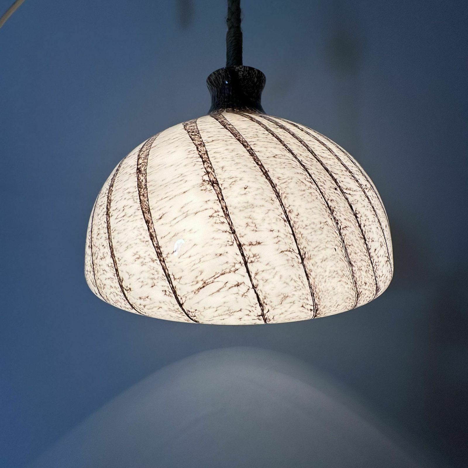 Doria Leuchten Glass Hanging Lamp , 1970s photo buy