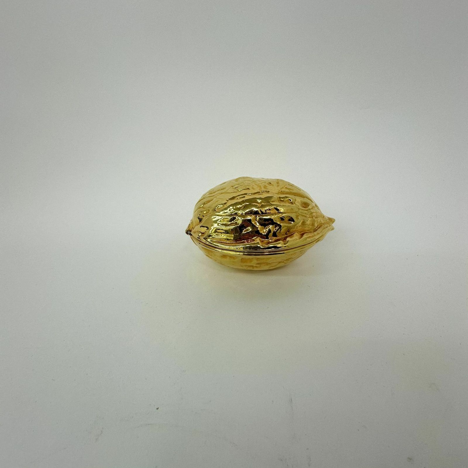 photo buy Vintage Gold Walnut Shaped Nut Cracker , 1970’s