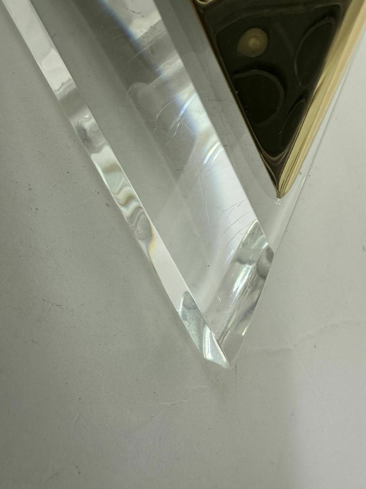 478.0 Set Of 2 Lucite Wall Lamps Gold , 1970’s photo