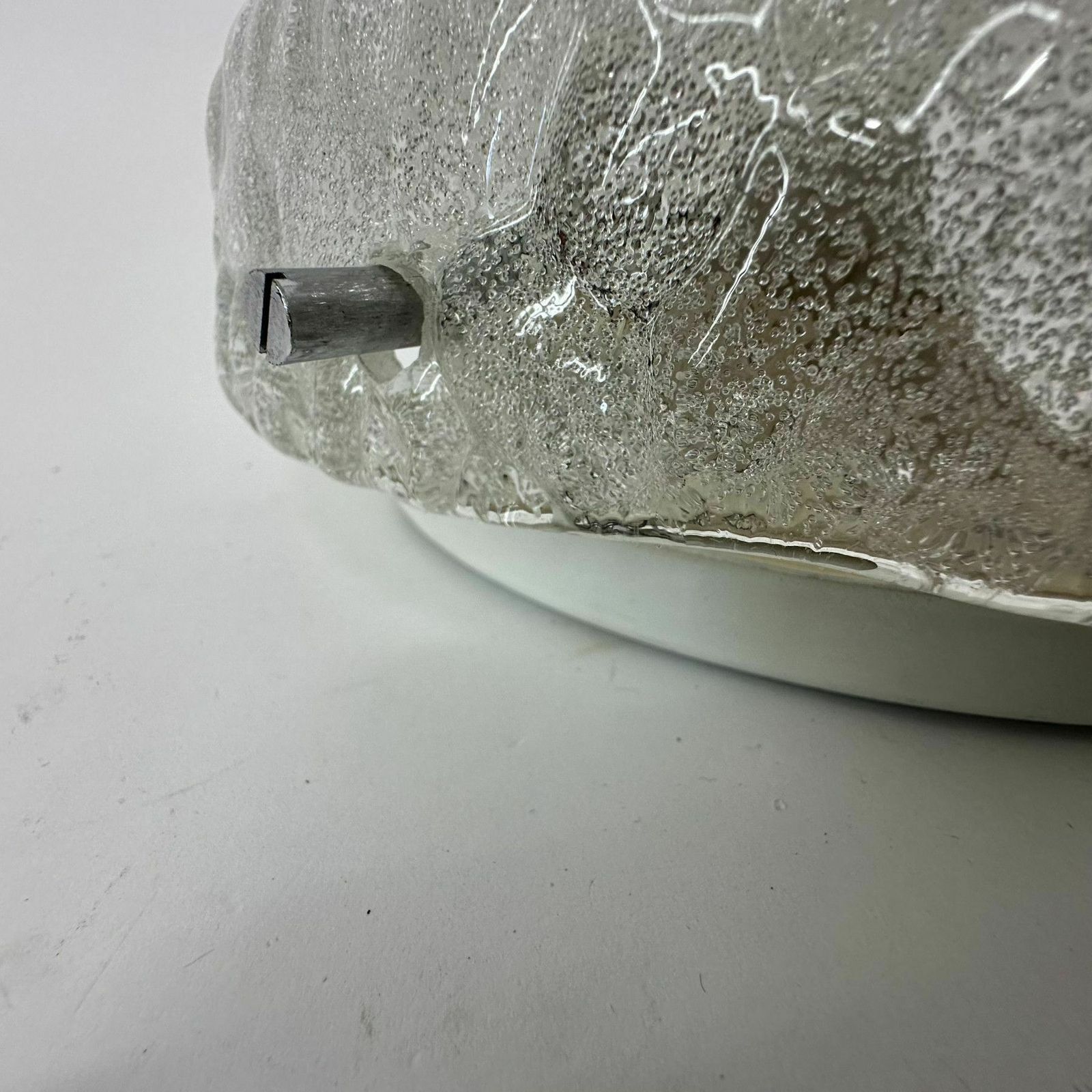 Hillebrand Bubble Iced Glass Plafondlamp, Jaren 1970 photo 478.0