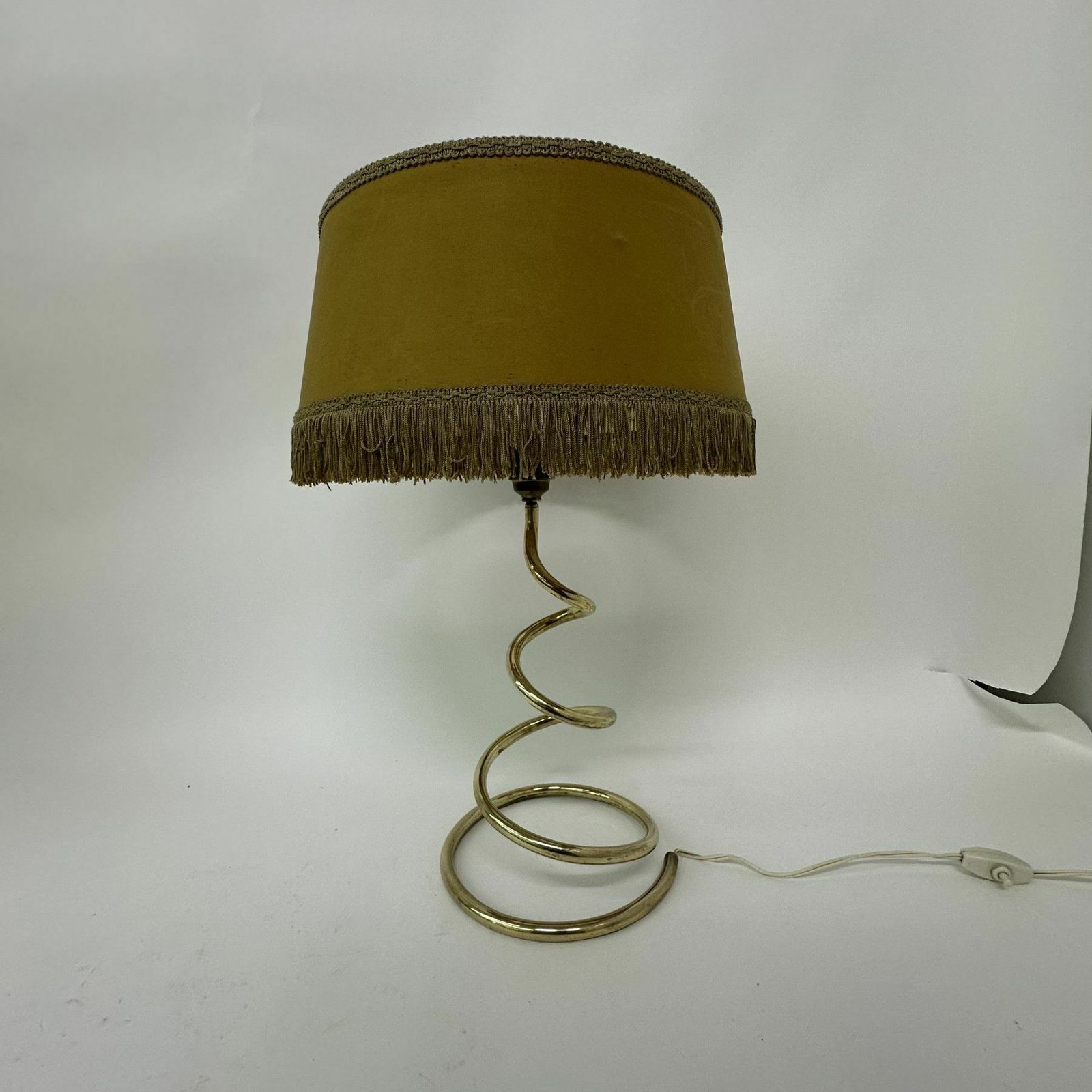 Mid Century Messing Spiraal Tafellamp, Ca. Jaren 1950 photo buy