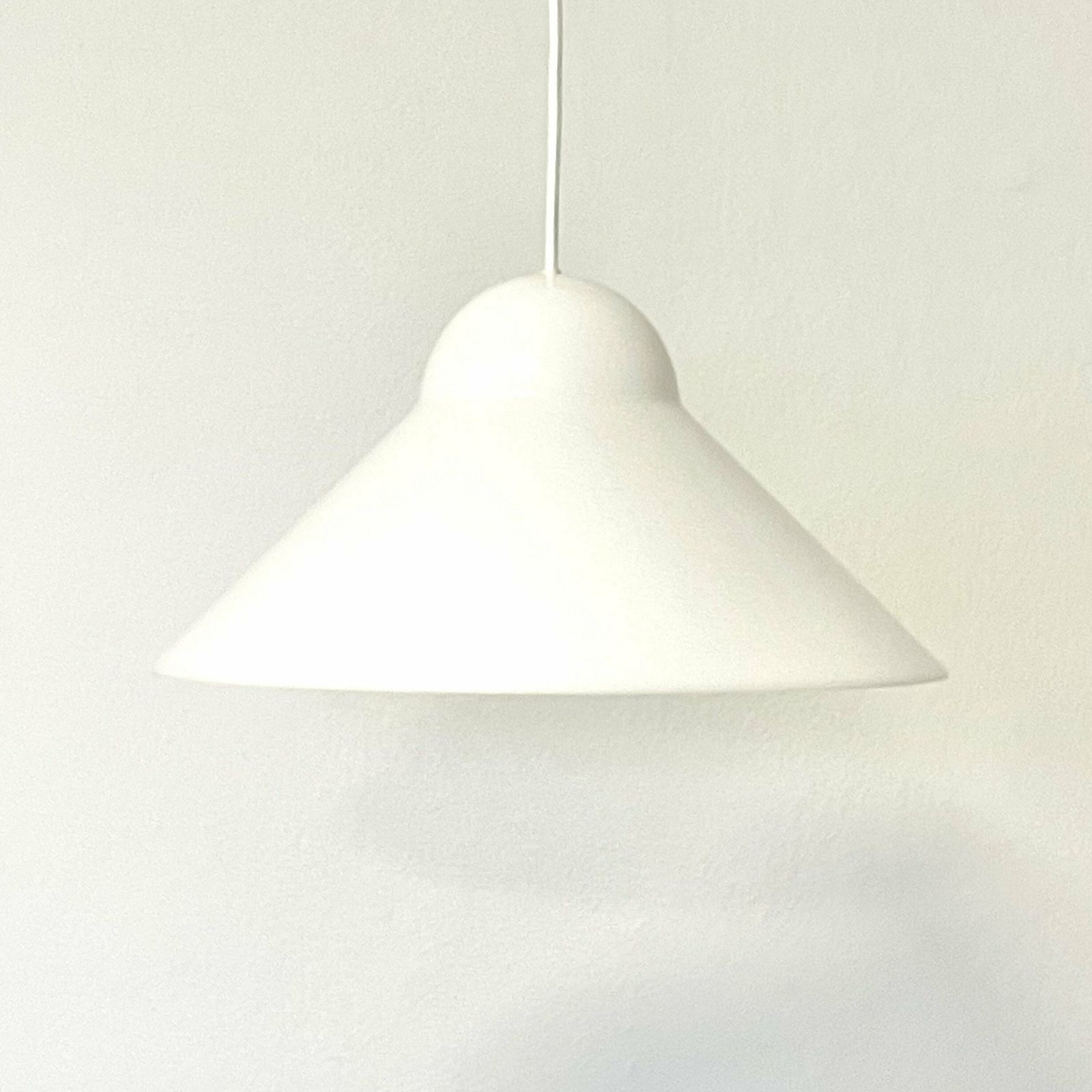 Cool Danish Vintage 1980s Minimalist Ceiling Lamp In White Plastic   Design By Friis & Moltke For Lampas photo 278.0