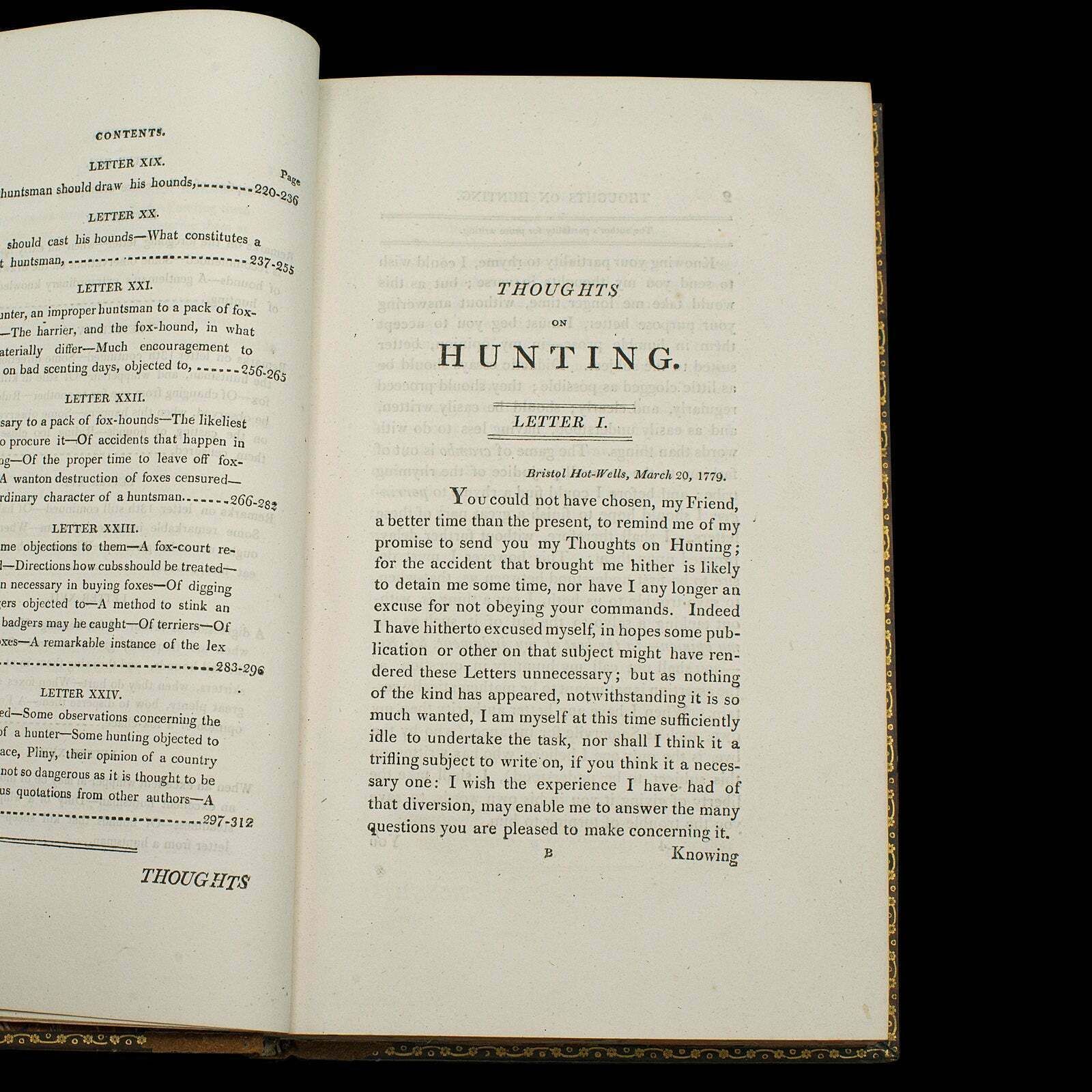 Antique Book, Thoughts On Hunting By William Beckford, English, Georgian, 1810 photo buy