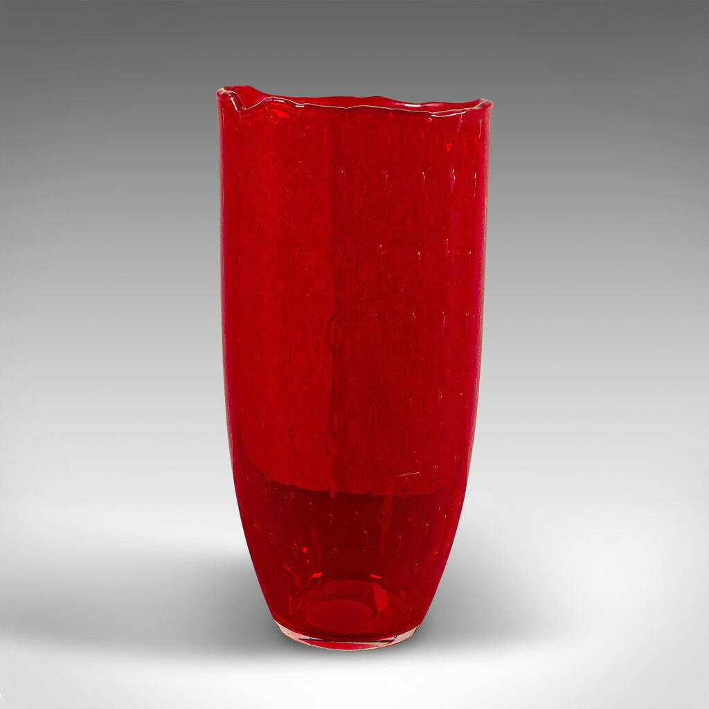 Large Vintage Display Vase, Italian, Art Glass, Flower Pot, Late 20th Century photo 695.0