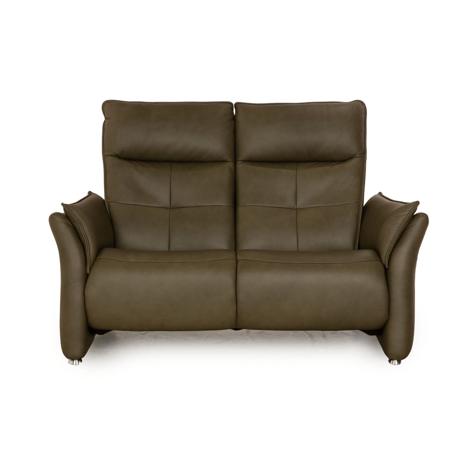 Canapé 2 places Hukla CL 19023 en cuir vert kaki