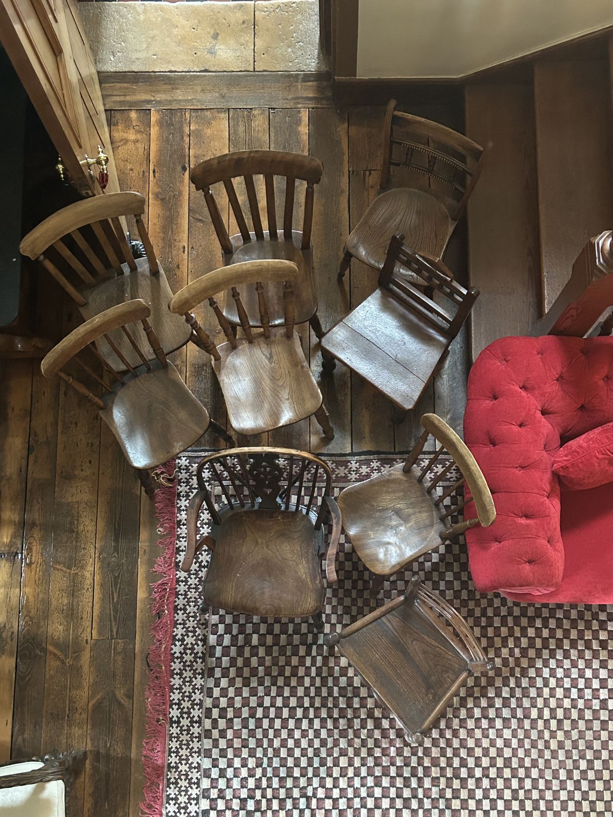 A Fine Collection Of Antique Country Dining Chairs photo furniture
