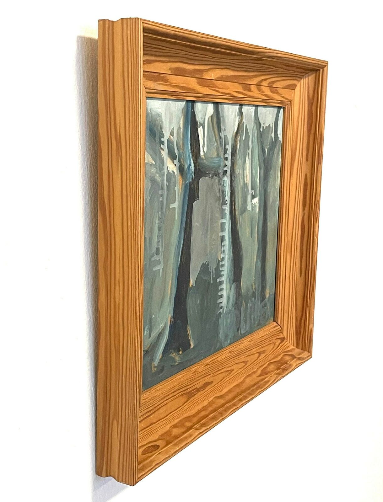 photo furniture Original Danish Abstract Expressionist 1980s Oil Painting By Inge Hørup