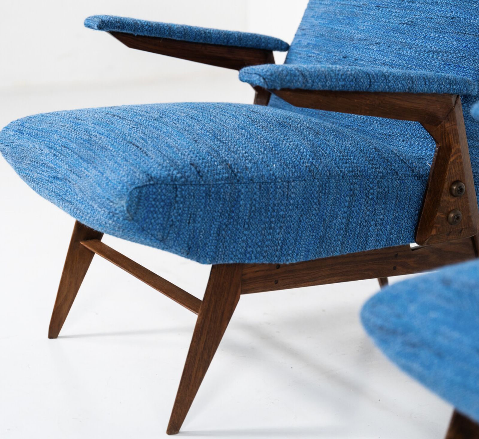 Mid Century Modern Pair Of Armchairs By Vittorio Dassi, Italy, 1960s – New Upholstery photo 4210.0