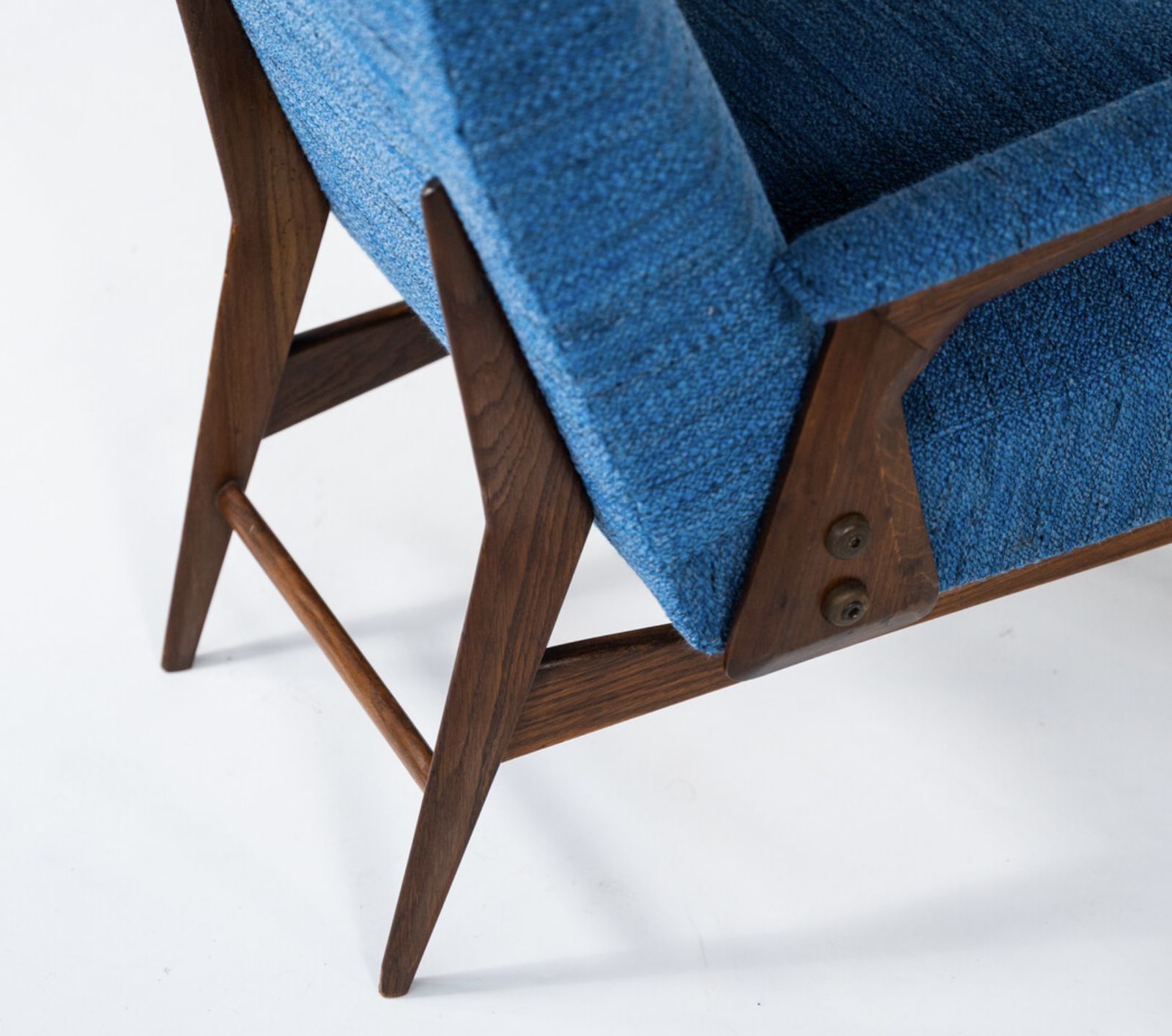 Mid Century Modern Pair Of Armchairs By Vittorio Dassi, Italy, 1960s – New Upholstery photo vintage