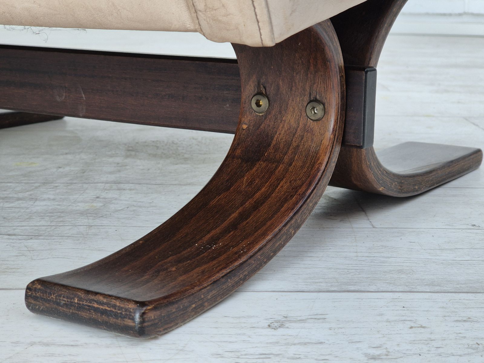 photo furniture 1970s, Scandinavian 2 Seater Sofa, Original Very Good Condition, Leather.
