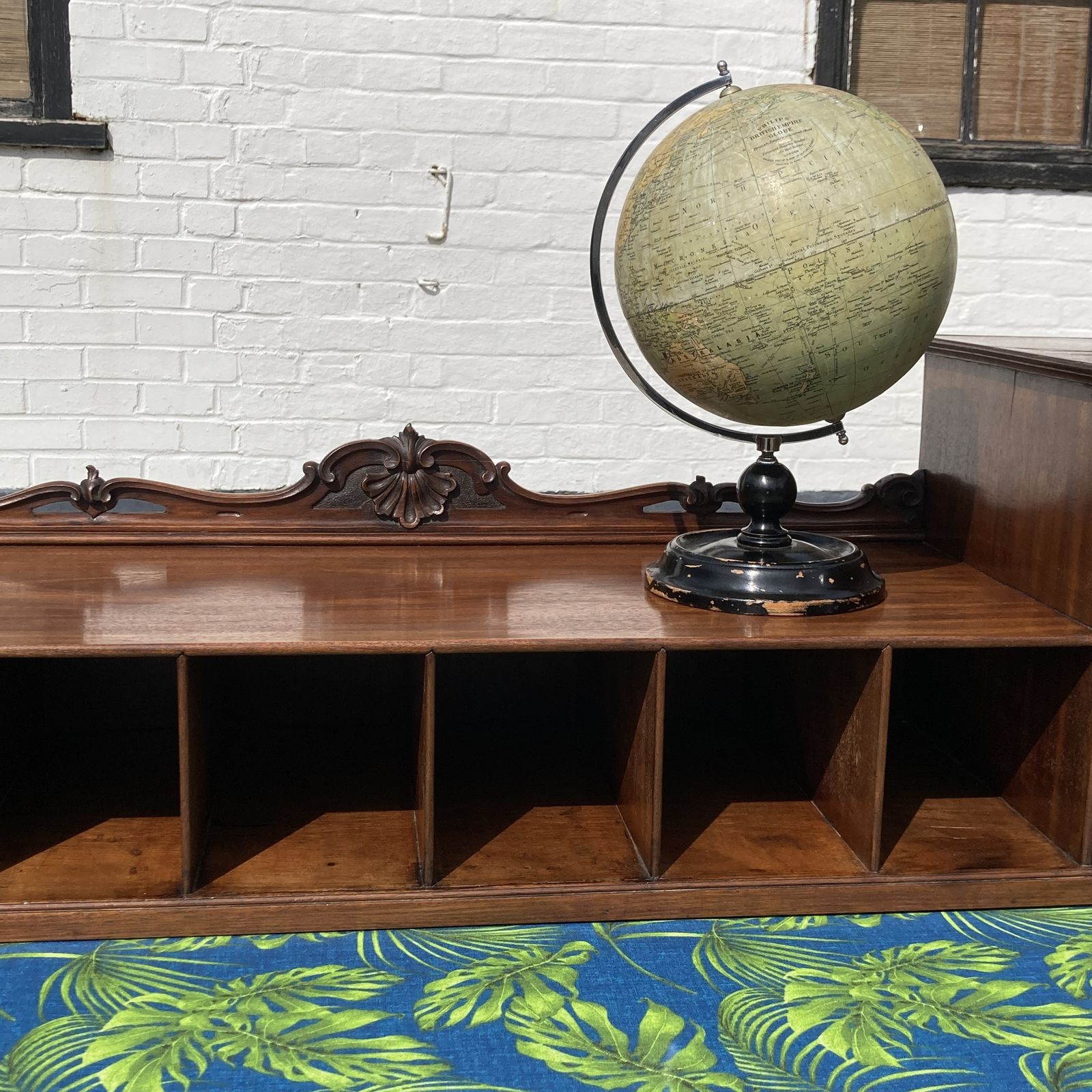 Italian Mahogany Pedestal Desk, Circa 1850 photo Furniture