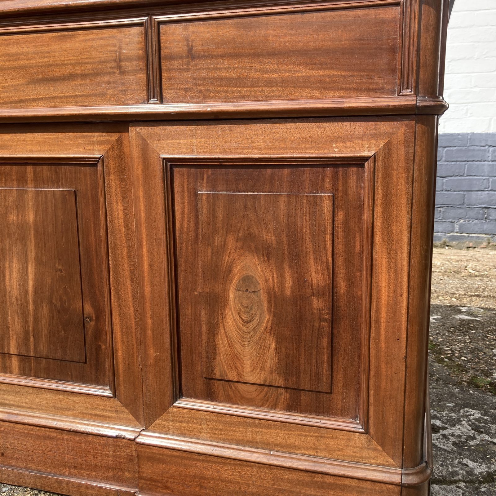 8000.0 Italian Mahogany Pedestal Desk, Circa 1850 photo