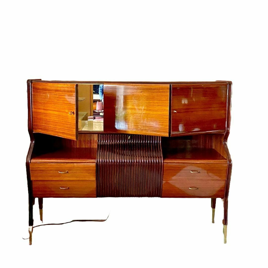 Mid Century Modern Italian Bar Cabinet, Osvaldo Borsani 1950s photo furniture