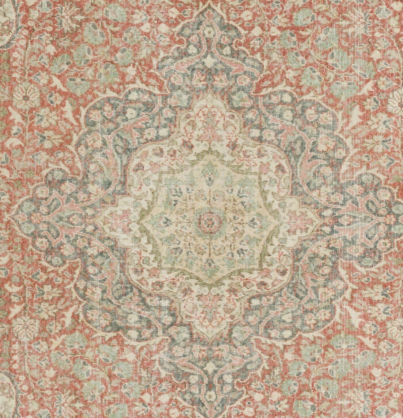 8.7x12.8 Ft Fine Mid Century One Of A Kind Turkish Wool Area Rug In Muted Colors photo Textiles
