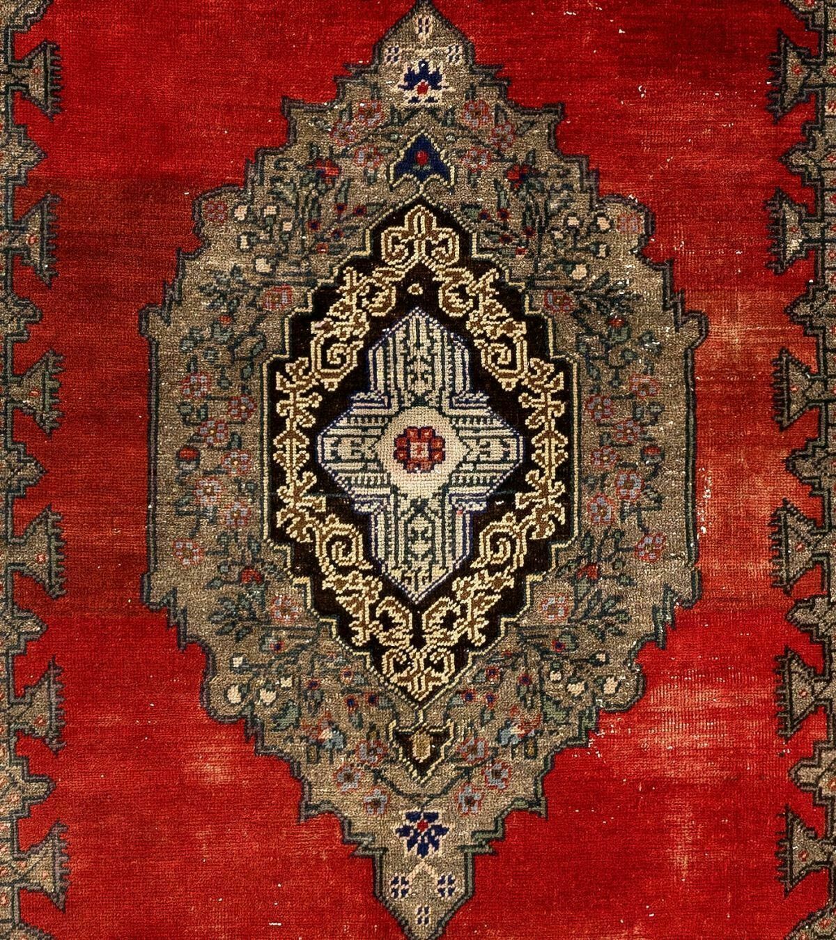 4.6x8 Ft One Of A Kind Vintage Turkish Village Rug. Wool Hand Knotted Carpet photo Textiles