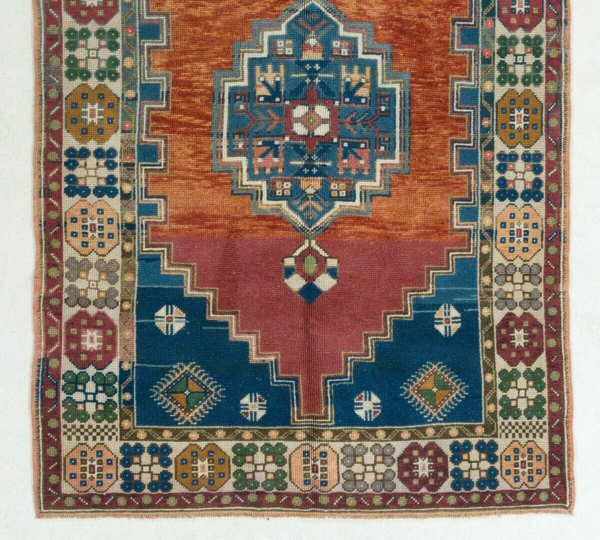 4.6x8.8 Ft Vintage Central Anatolian Village Area Rug. Hand Knotted Wool Carpet photo for sale