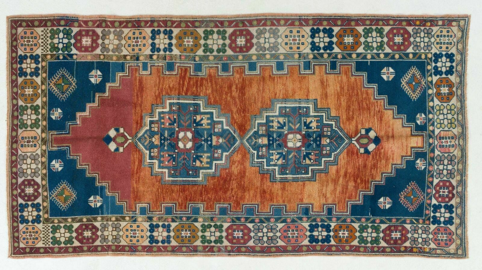 4.6x8.8 Ft Vintage Central Anatolian Village Area Rug. Hand Knotted Wool Carpet photo 783.0