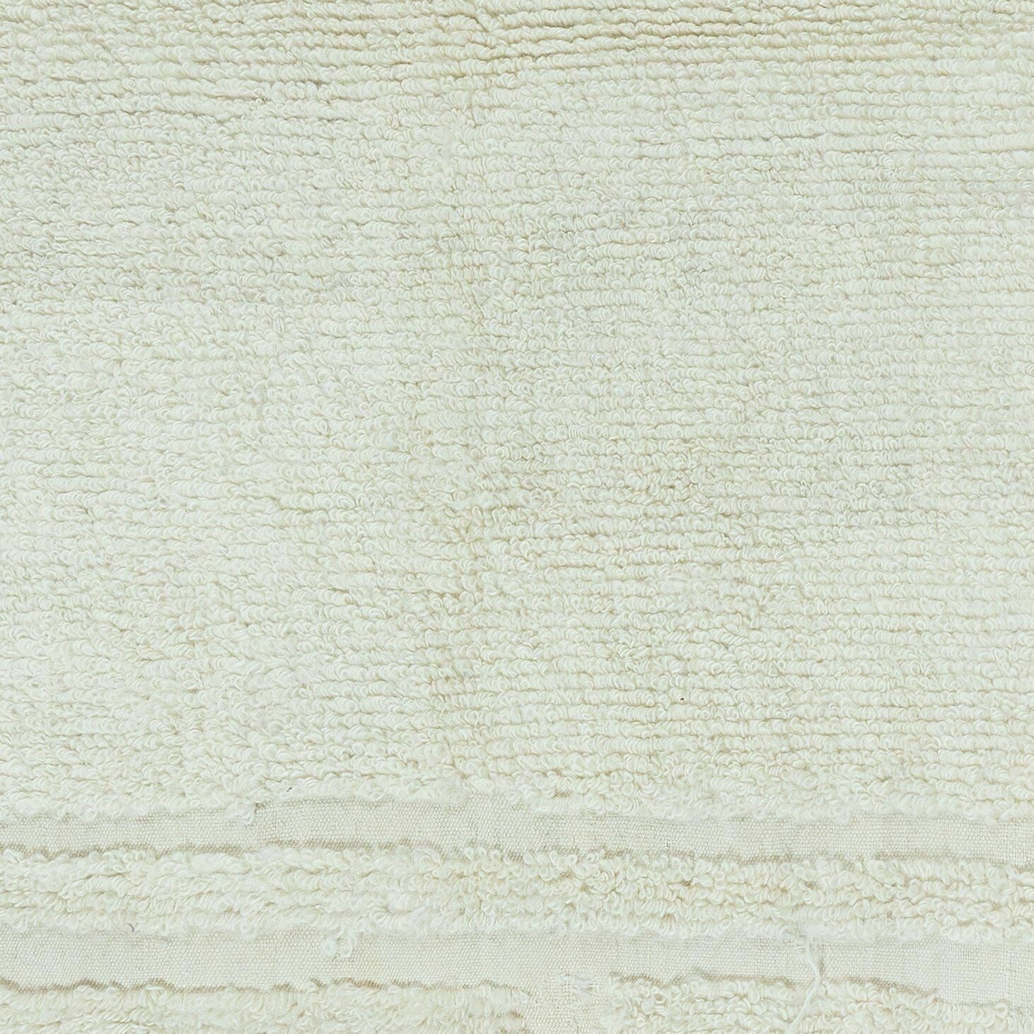 3.4x3.7 Ft Minimalist Vintage Turkish Small Tulu Rug In Beige, 100% Natural Wool photo 203.0