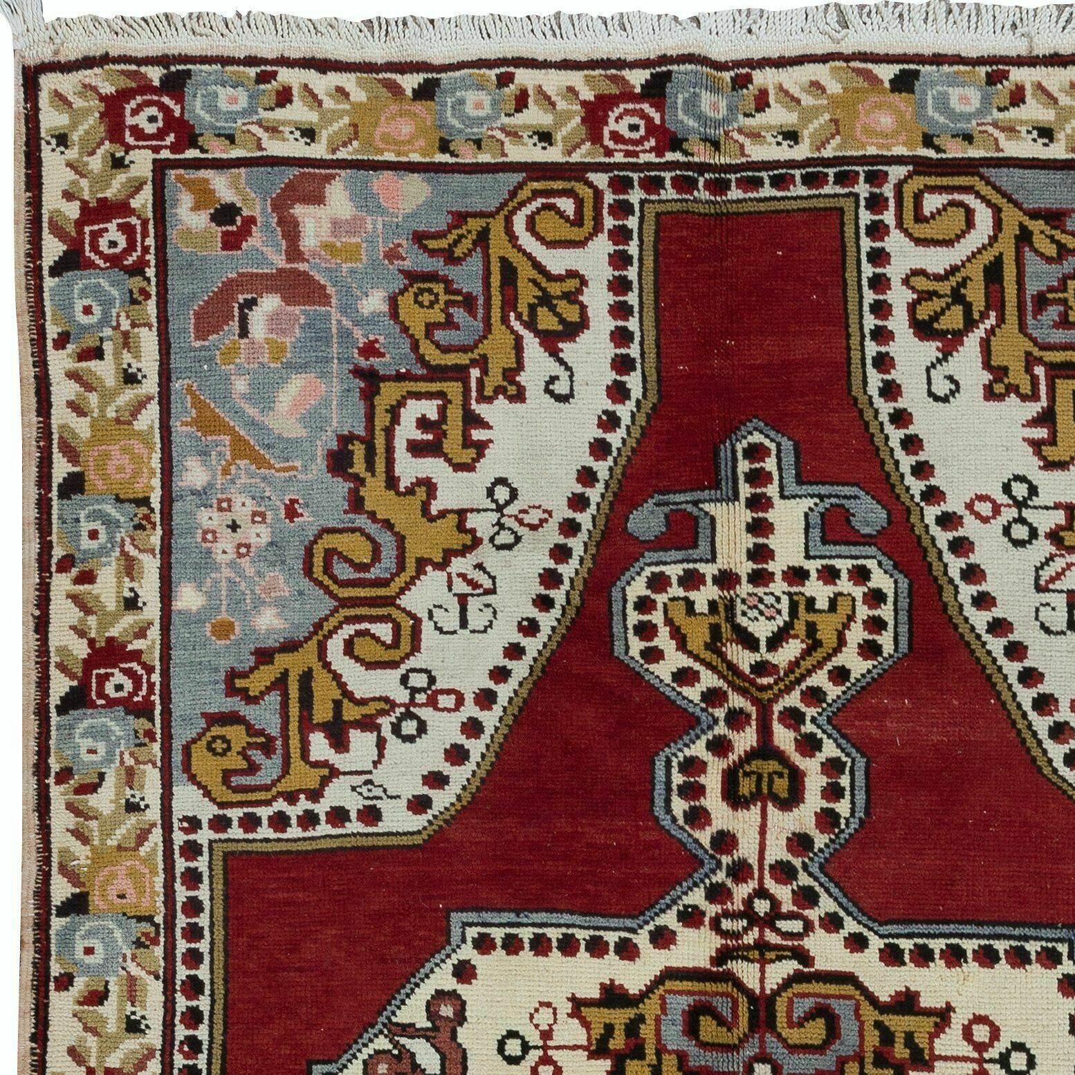 4.6x8 Ft Traditional Oriental Rug In Burgundy Red, Handmade Turkish Carpet photo Textiles