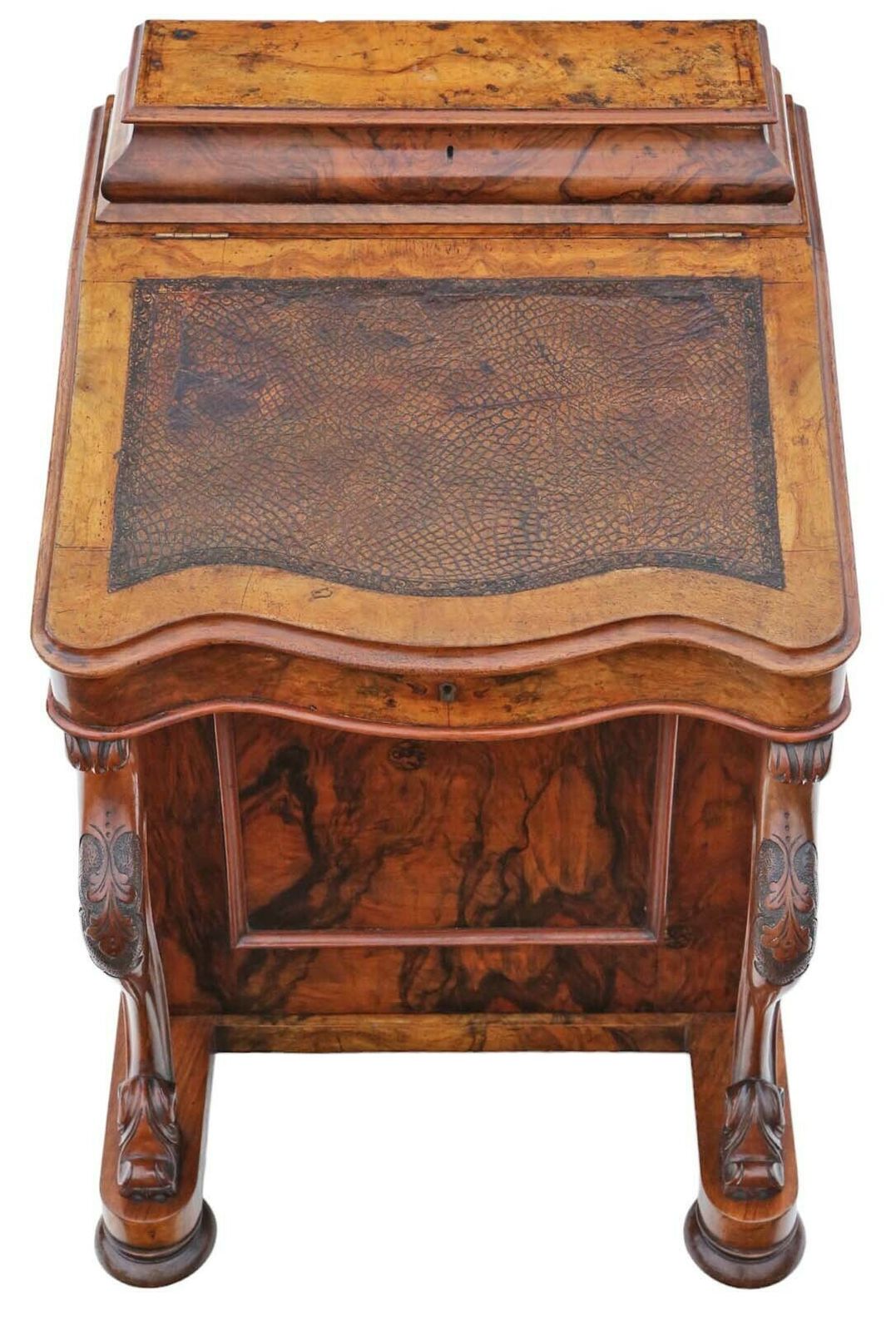 Victorian Burr Walnut Davenport Writing Table Desk   C. 1870 photo Furniture