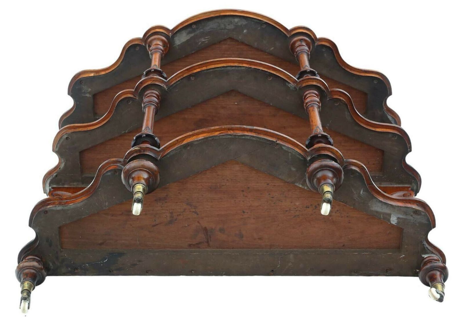 19th Century Burr Walnut Demi Lune Console Table   Fine Quality Antique Display Serving Whatnot photo vintage