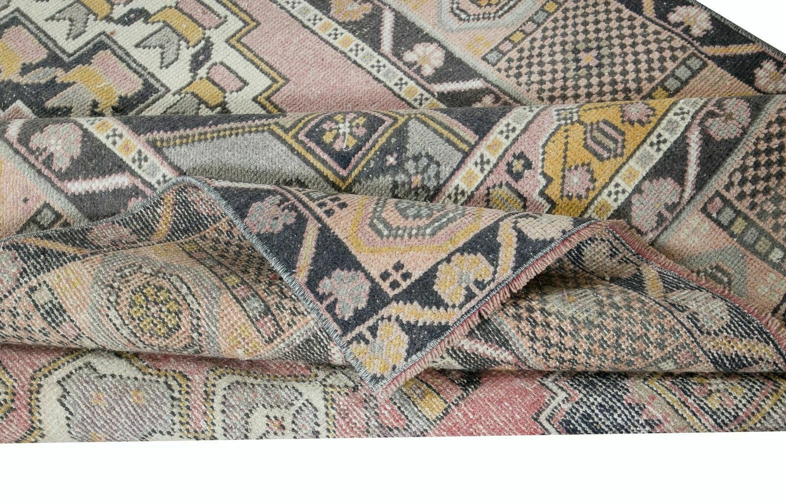 4.6x8.7 Ft Vintage Turkish Tribal Rug, Handmade Oriental Carpet, 100% Wool photo for sale