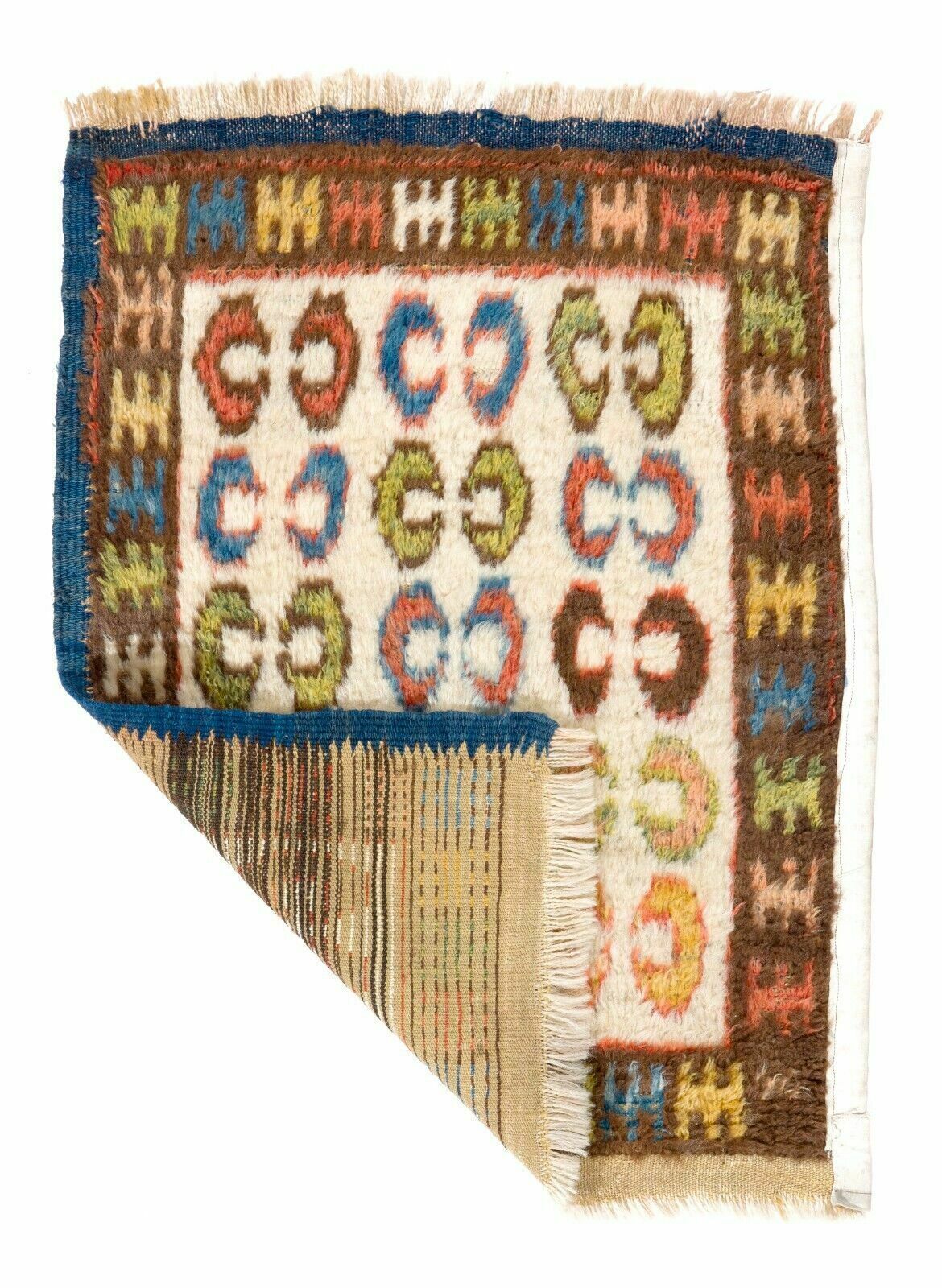 26 X 32 In One Of A Kind Hand Knotted "Tulu" Accent Rug. Vintage Seat Cover photo 526.0