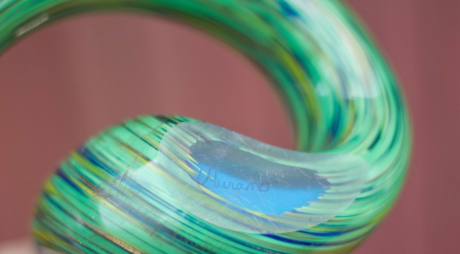 Large Murano Snake, Murano Green Snake, Glass Snake Statue, Murano Animals, Collection, Snake photo vinterior