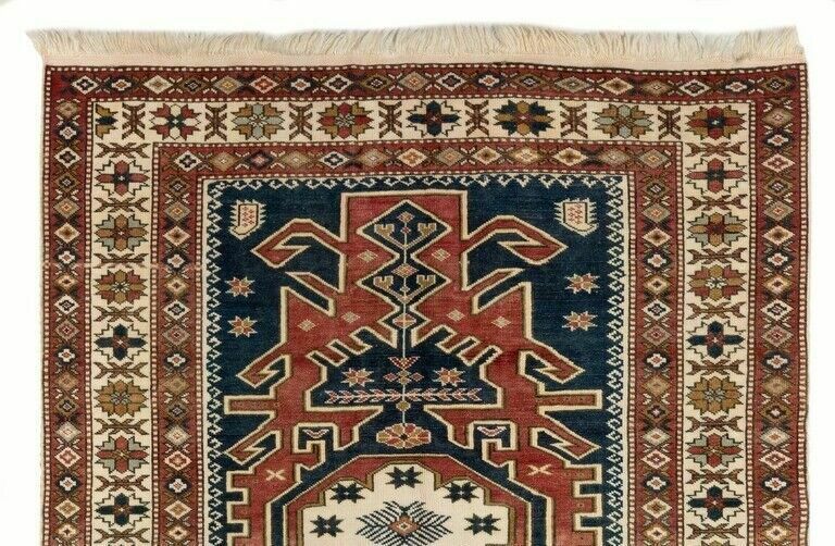 4.8x6 Ft Vintage Central Anatolian Village Rug, 100% Wool photo furniture