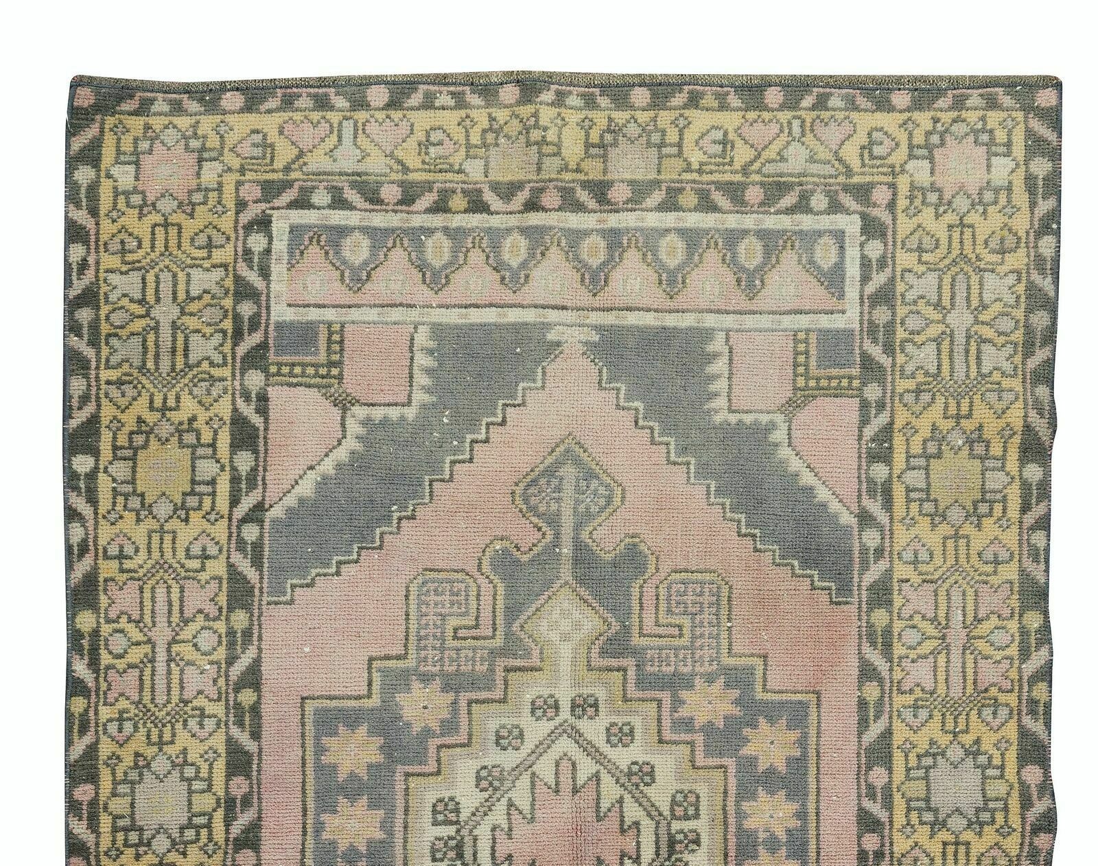 Hand Knotted Vintage Anatolian Village Rug, Soft Wool Pile photo Textiles