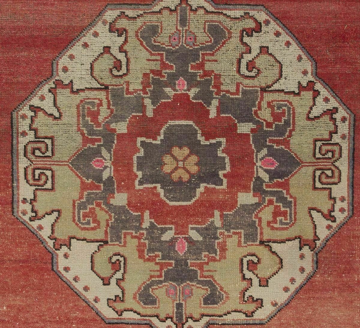 5x5.6 Ft One Of A Kind Vintage Handmade Cappadocia Rug. 100% Wool photo Textiles