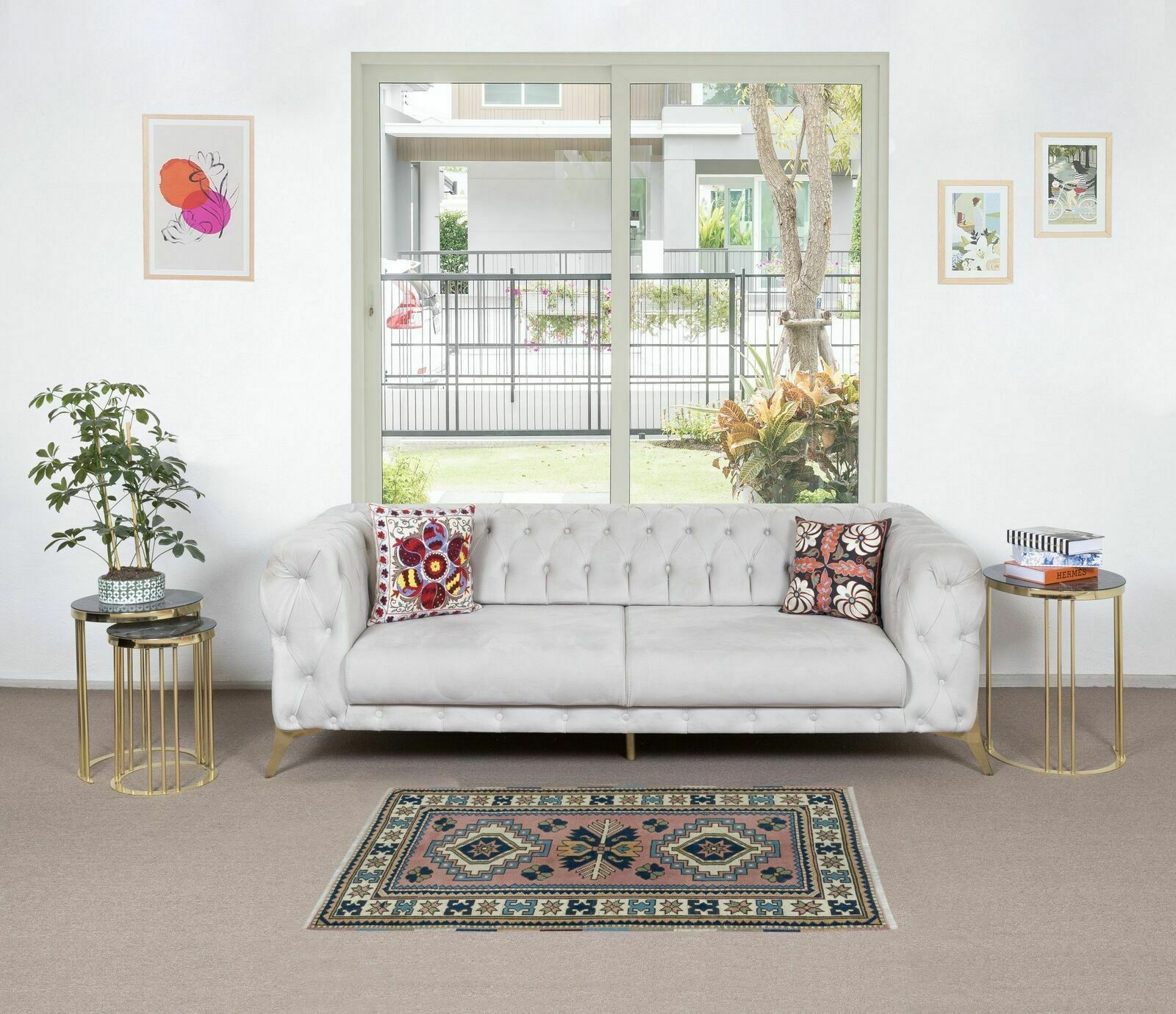 3.5x5 Ft One Of A Kind Vintage Handmade Turkish Geometric Area Rug, 100% Wool photo furniture