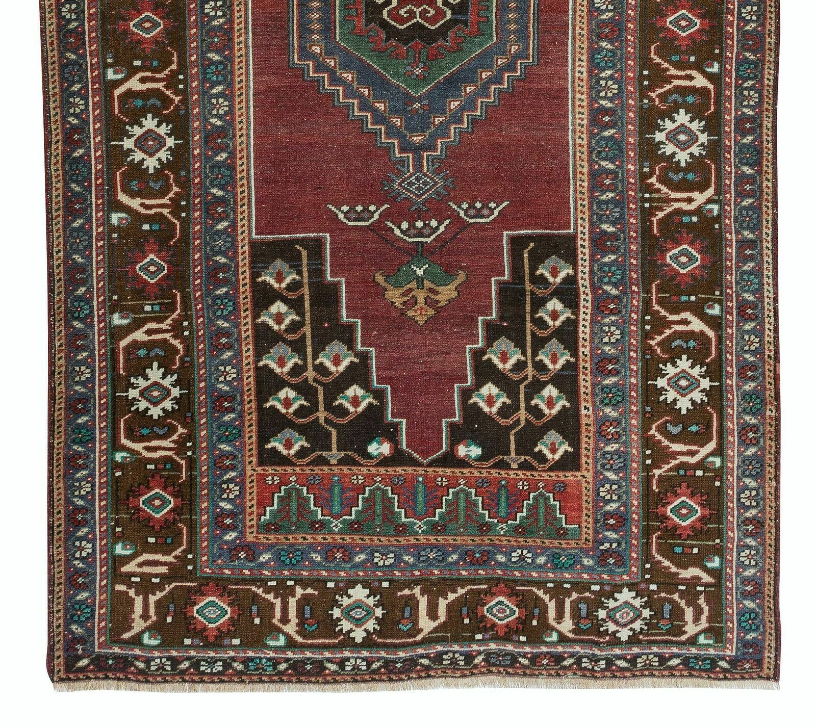 4.6x8.6 Ft Midcentury Oriental Rug, Hand Knotted Turkish Carpet Made Of Wool photo 1076.0