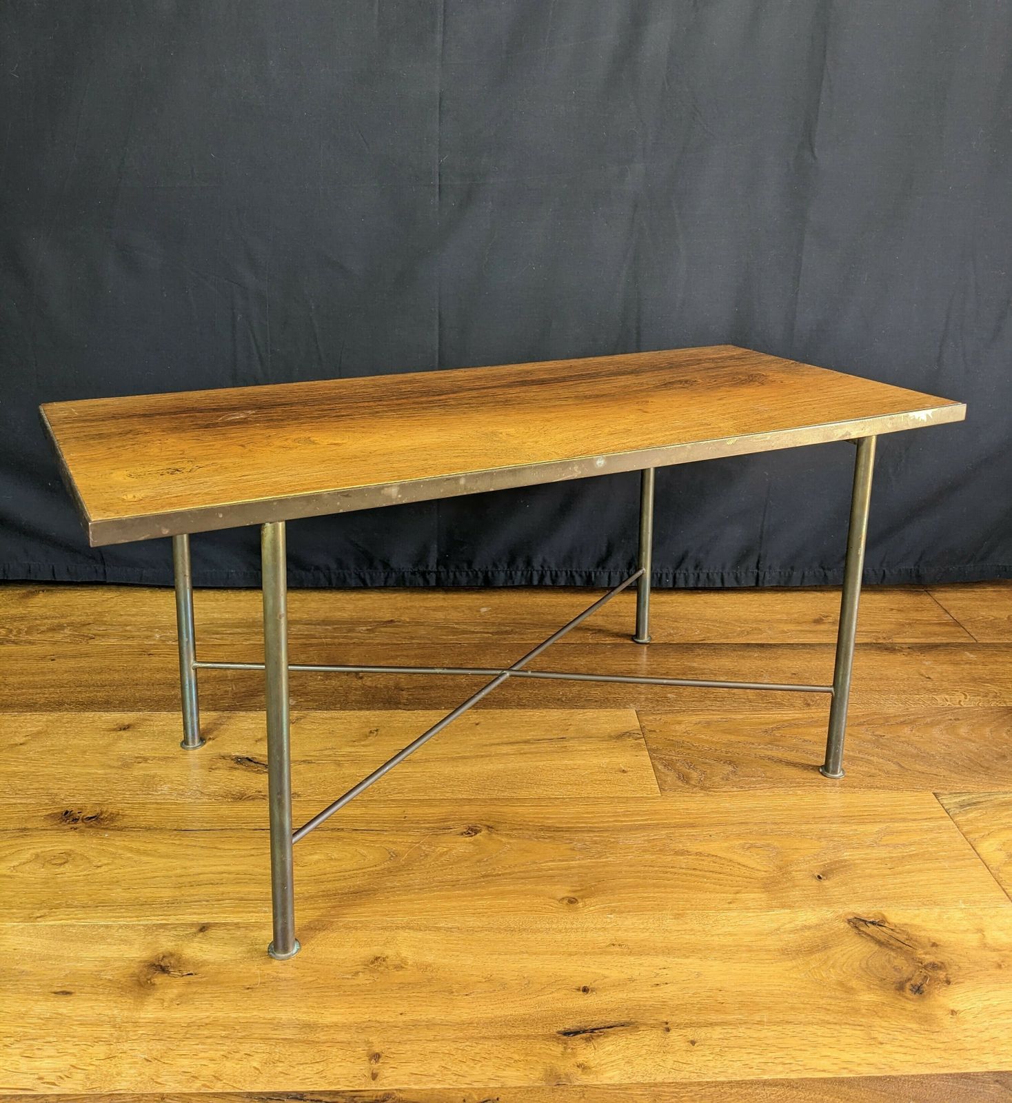 Rare Mid Century Rosewood Coffee Table With Brass Legs By Danish Designer Frode Holm For Illums Bolighus, Copenhagen. Cites Article 10 In Place photo furniture