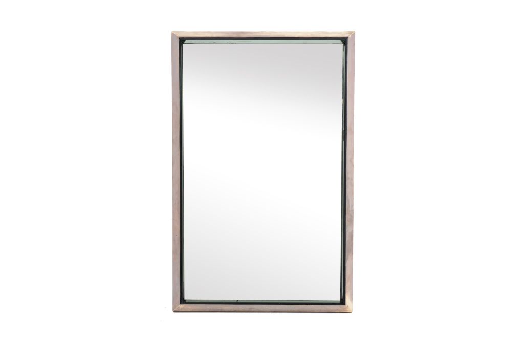 Max Ingrand For Fontana Arte. Polished Metal Mirror. 1960s. photo for sale