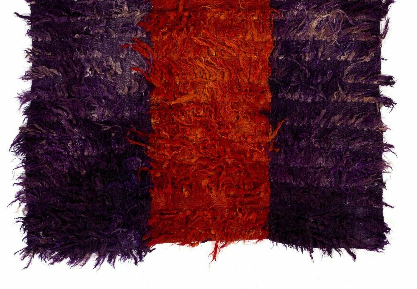 4.5x5.8 Ft Vintage Filikli Tulu Rug Made Of Mohair 'Angora Wool', Red & Green photo for sale
