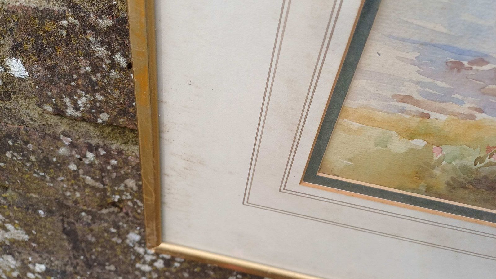 Large Top Quality Vintage Late Victorian Landscape Watercolour. Loch Scotland Vista Superb Detail photo vintage