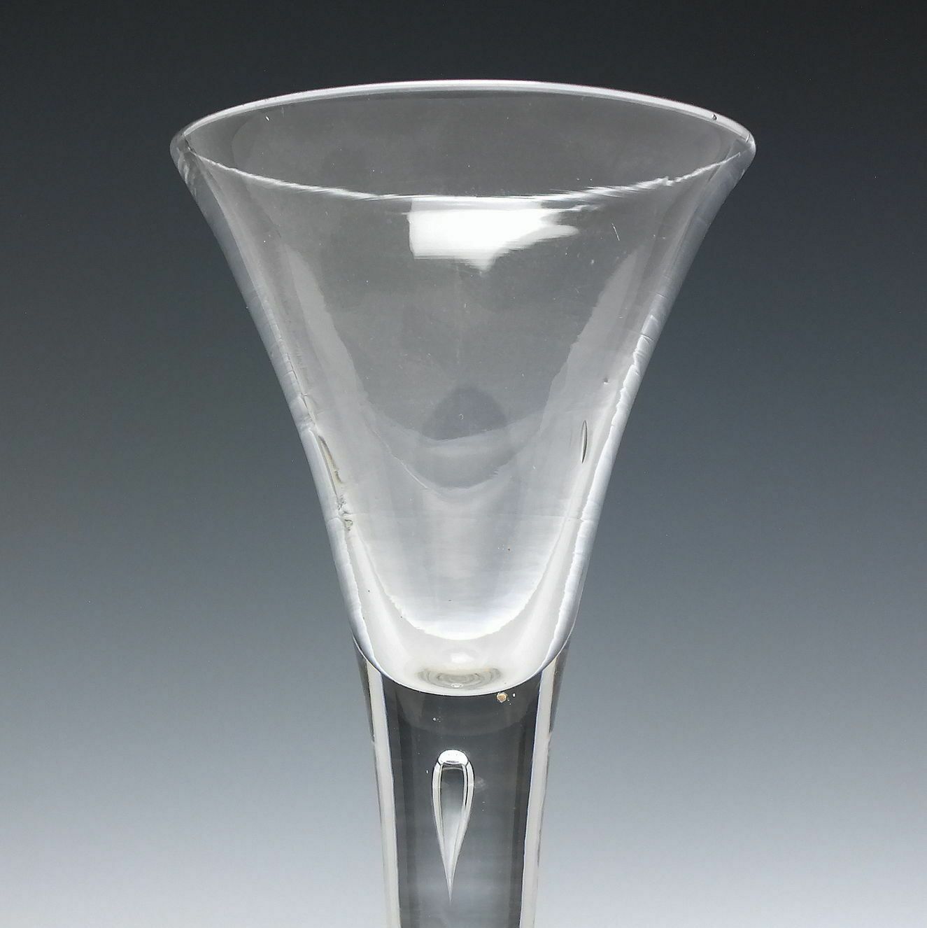 18th Century Kit Kat Balustroid Wine Glass C1740 photo for sale