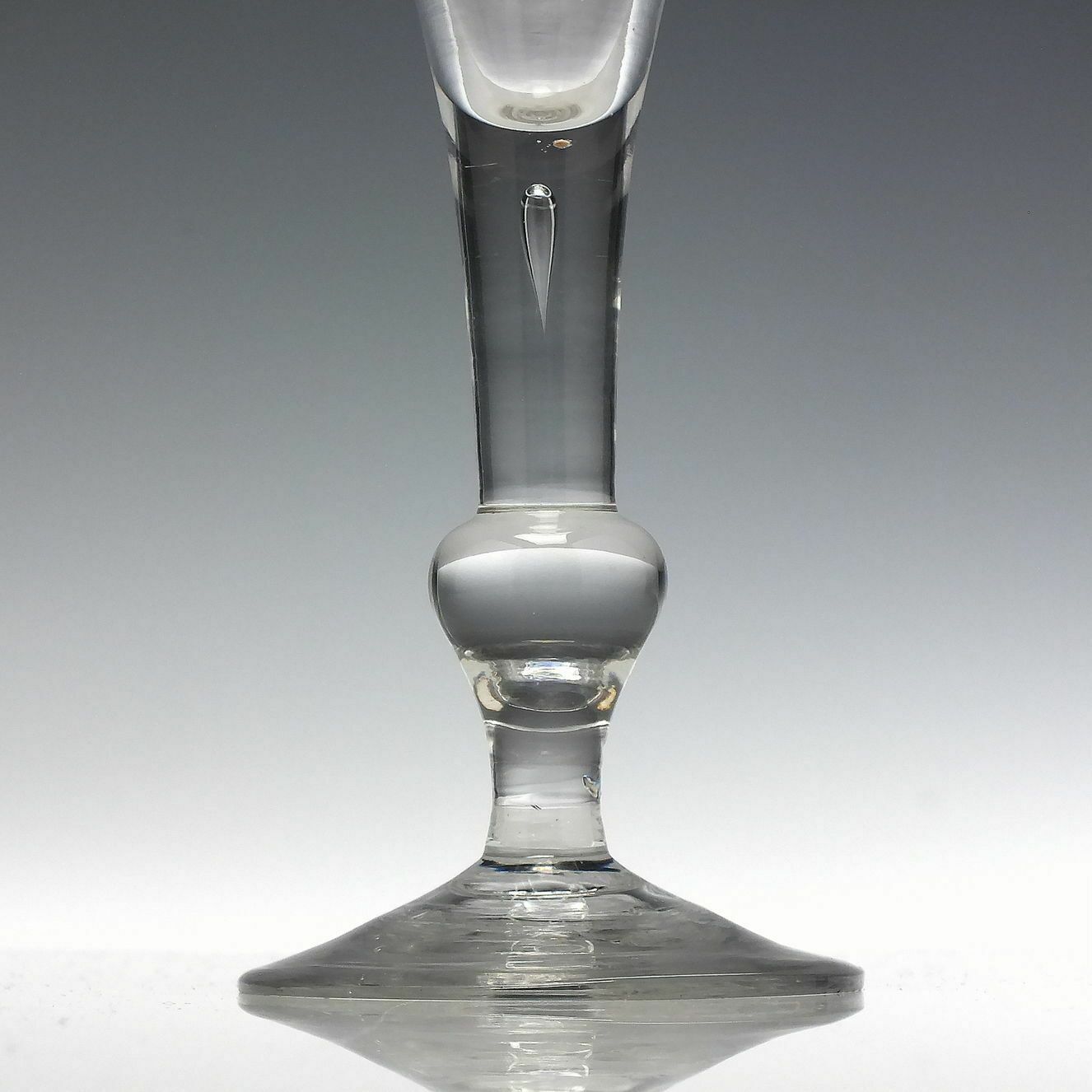 18th Century Kit Kat Balustroid Wine Glass C1740 photo 590.0
